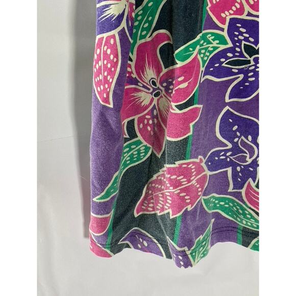 SALTY DOG Men's Vintage Purple/Pink/Green Floral Print Short Sleeve Polo SZ M - Picture 8 of 12